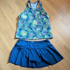 Land's End Swimsuit - Palm Leaves - Girl's Size 14/16